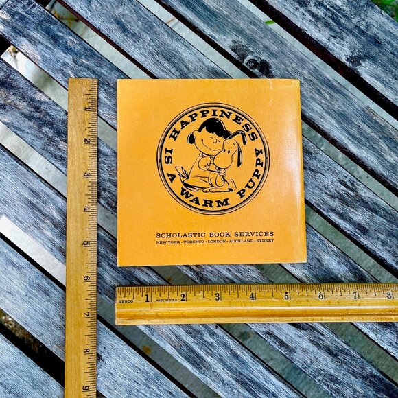 VINTAGE CHARLES SCHULZ MINI BOOK HAPPINESS IS A WARM PUPPY 🐶 FIRST EDITION 1970 - Picture 14 of 14